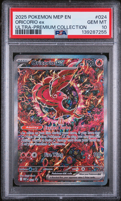 2025 POKEMON MEP EN ORICORIO EX ULTRA PREMIUM COLLECTION #024 PSA 10