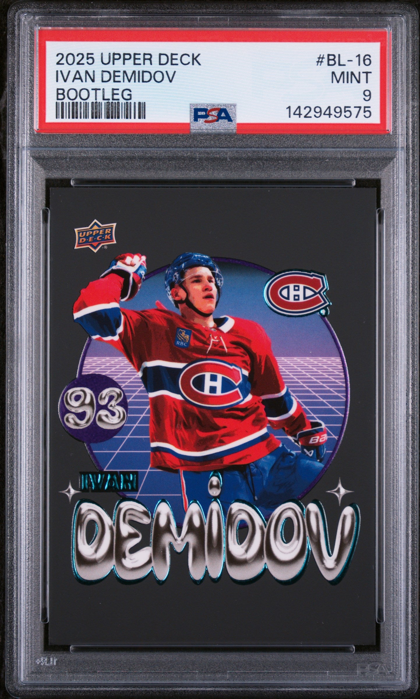 2025-26 UPPER DECK SERIES 1 IVAN DEMIDOV BOOTLEG SSP PSA 9 #BL-16