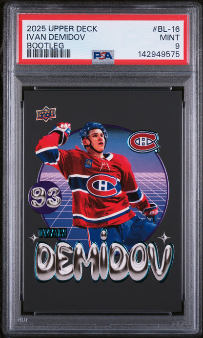2025-26 UPPER DECK SERIES 1 IVAN DEMIDOV BOOTLEG SSP PSA 9 #BL-16