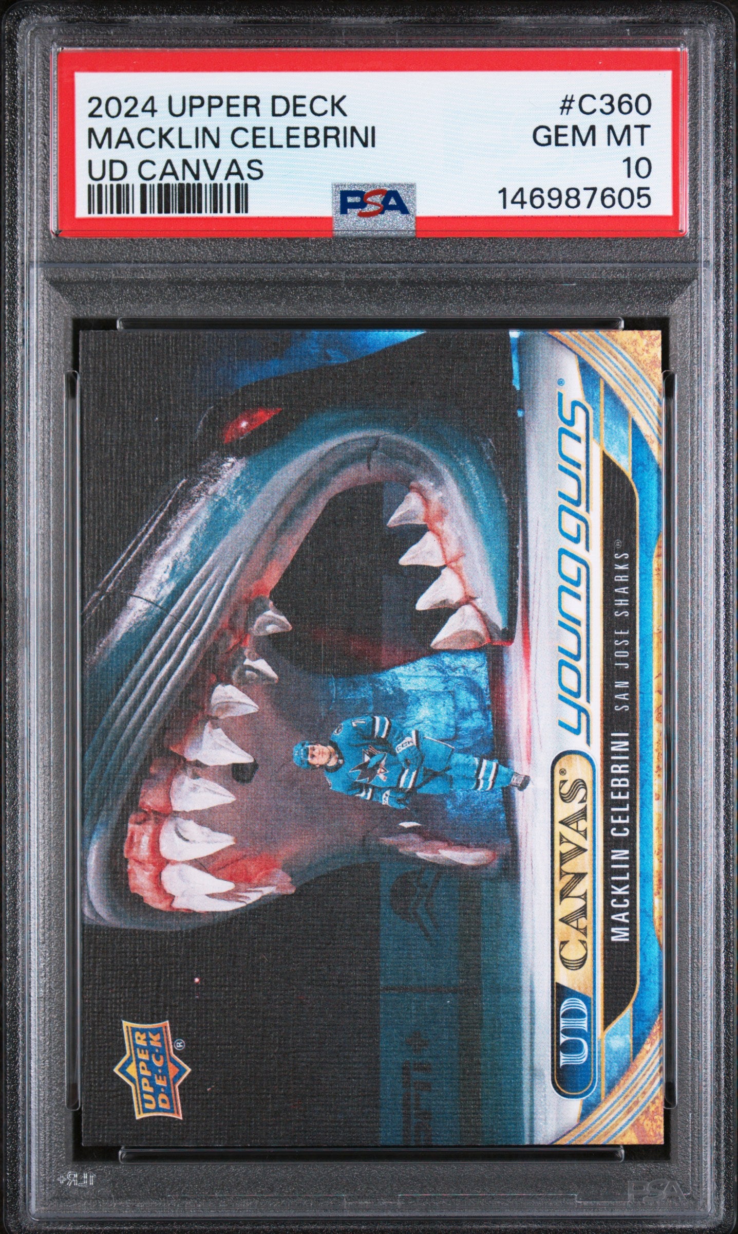 2024 UPPER DECK UD CANVAS #C360 MACKLIN CELEBRINI YOUNG GUNS CANVAS PSA 10