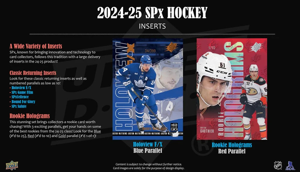 2024-25 Upper Deck SPx Hockey Hobby Box