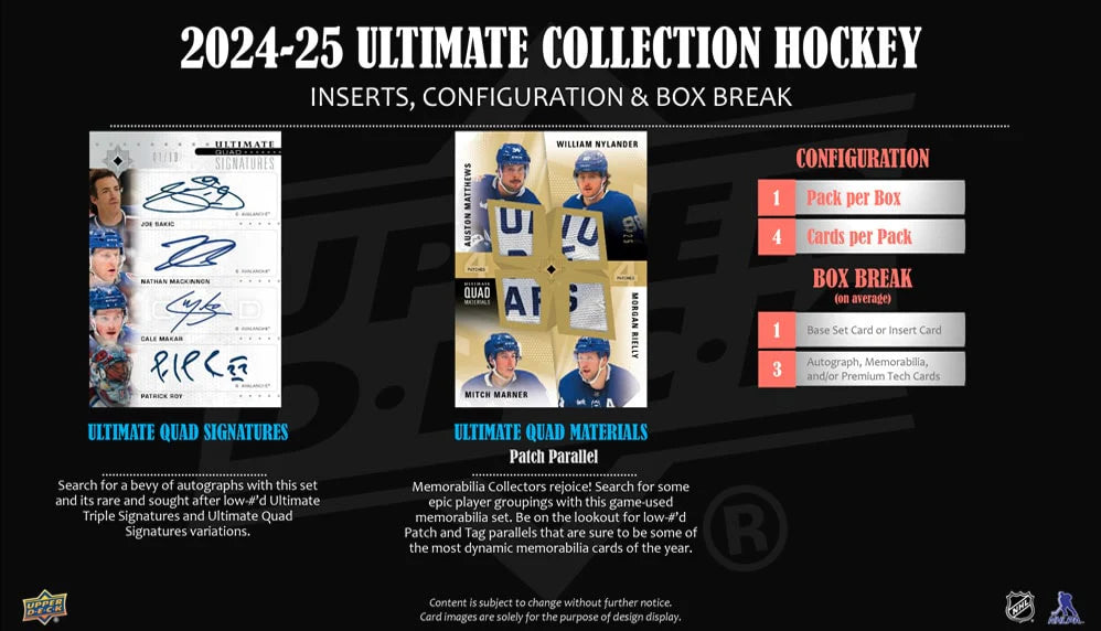 2024-25 Upper Deck Ultimate Collection Hockey Hobby Box