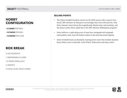 2024 Panini Select Football Hobby Box