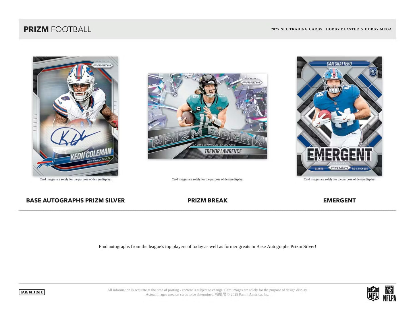 2025 Panini Prizm Football Hobby Mega Box
