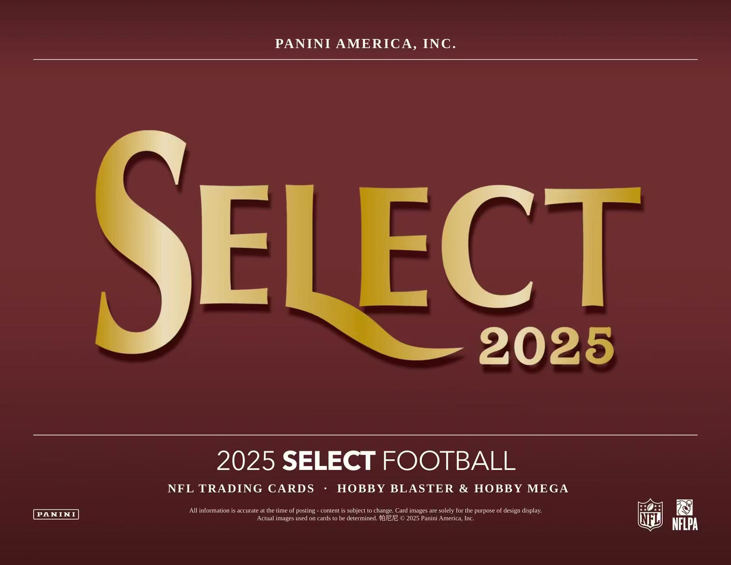 2025 Panini Select Football 6-Pack Hobby Blaster Box