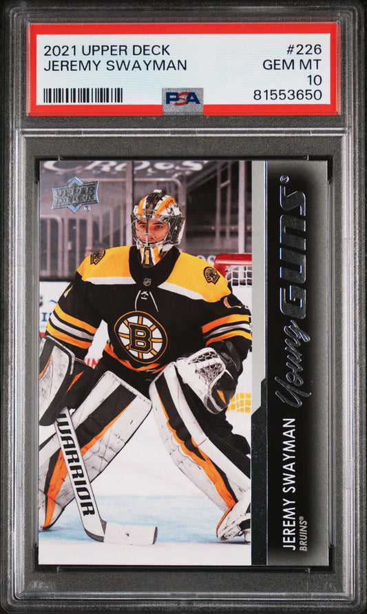 2021-22 UPPER DECK SERIES 1 JEREMY SWAYMAN YOUNG GUNS PSA 10