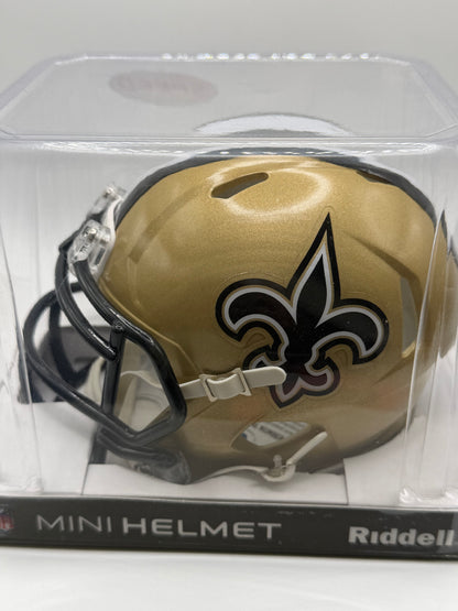 Marshon Lattimore Signed Mini Riddell (Speed) Helmet Beckett COA
