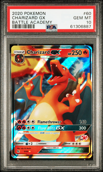 2020 POKEMON BATTLE ACADEMY #60 (Charizard Stamped) CHARIZARD GX BATTLE ACADEMY PSA 10