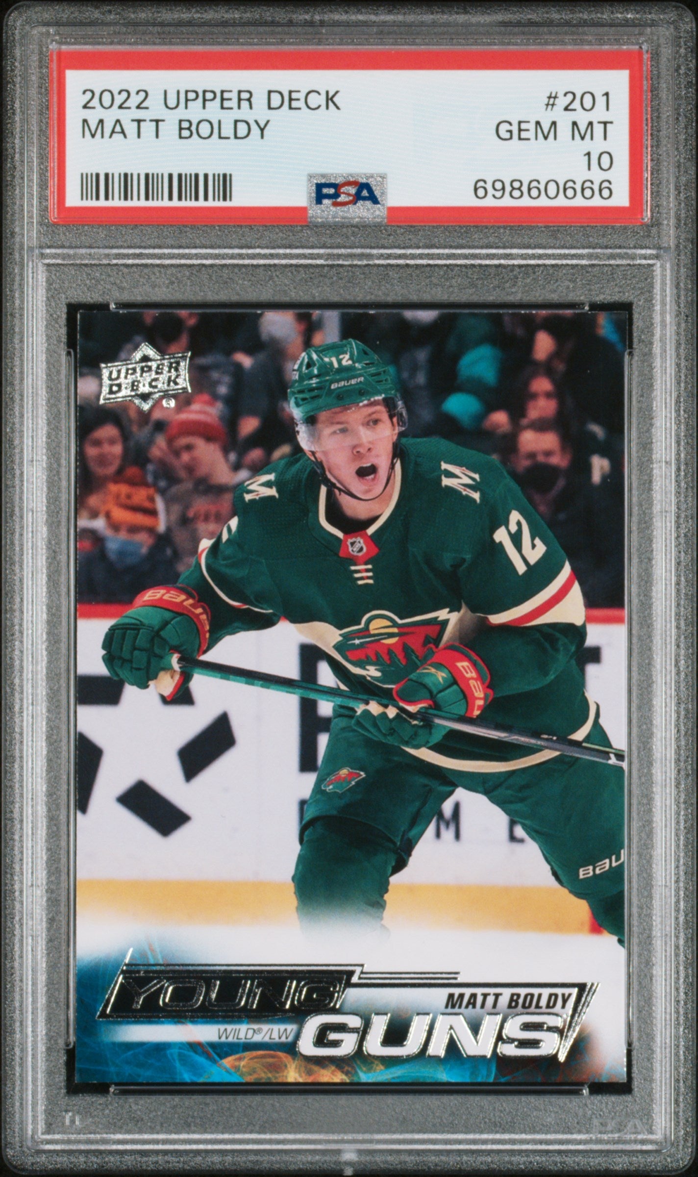2022-23 UPPER DECK SERIES 1 MATT BOLDY YOUNG GUNS PSA 10