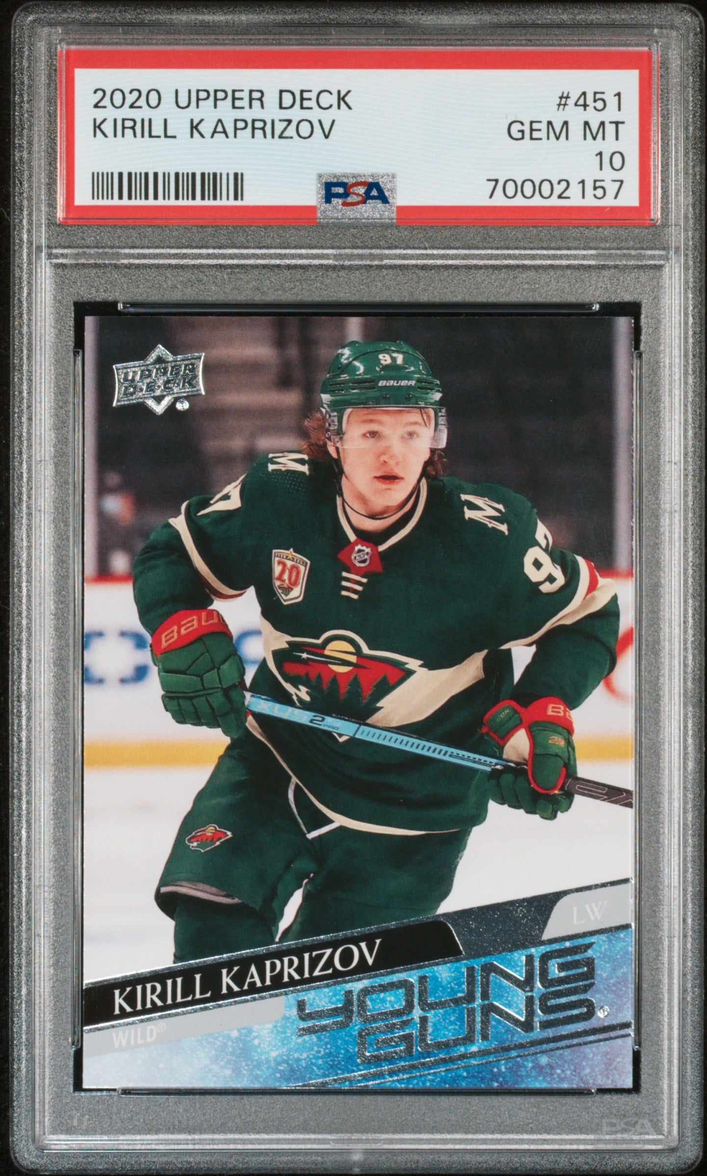 2020 UPPER DECK SERIES 2 #461 KIRILL KAPRIZOV YOUNG GUNS PSA 10