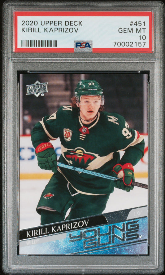 2020 UPPER DECK SERIES 2 #461 KIRILL KAPRIZOV YOUNG GUNS PSA 10