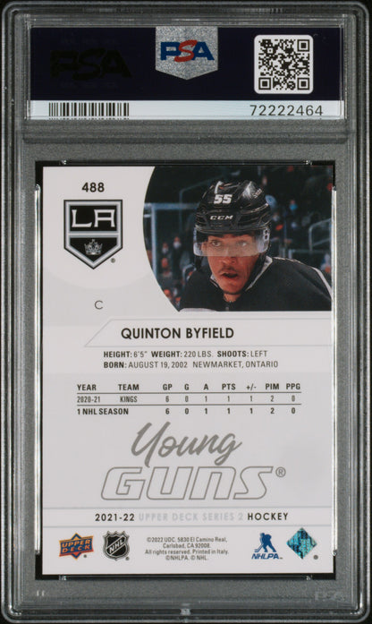 2023 UPPER DECK SERIES 2 QUINTON BYFIELD YOUNG GUNS PSA 10