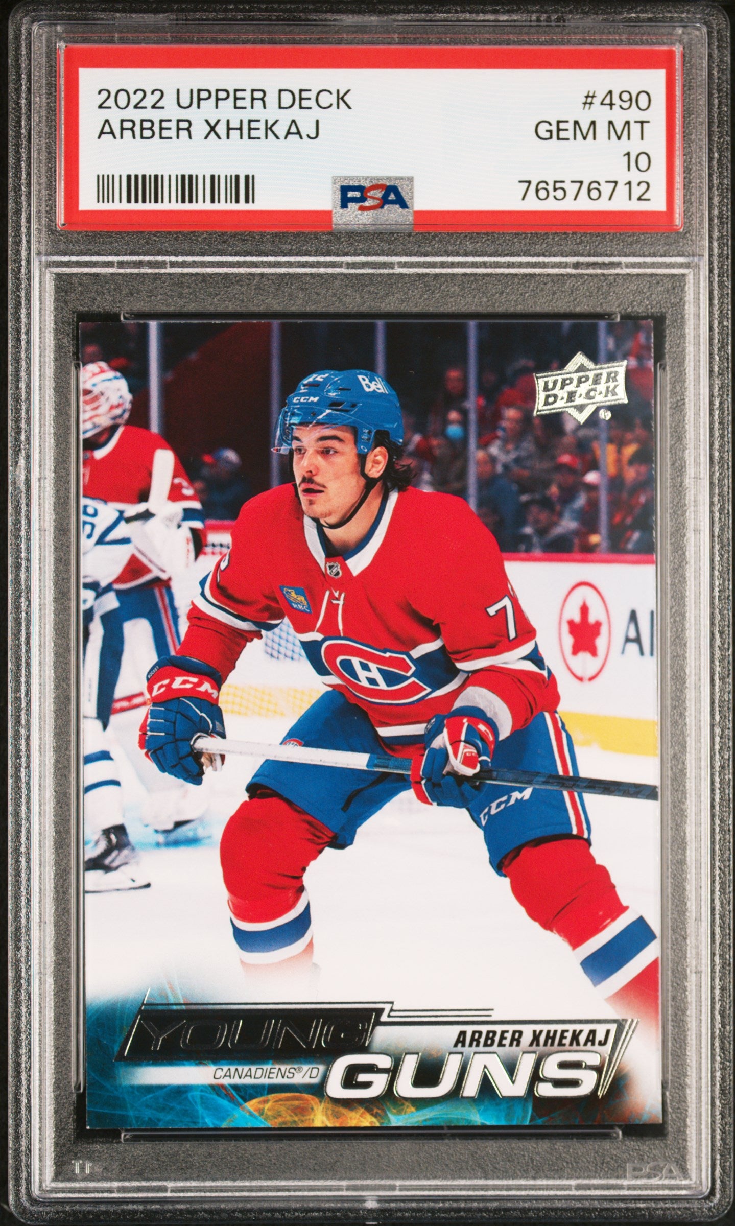 2022-23 UPPER DECK SERIES 2 ARBER XHEKAJ YOUNG GUNS PSA 10 #490