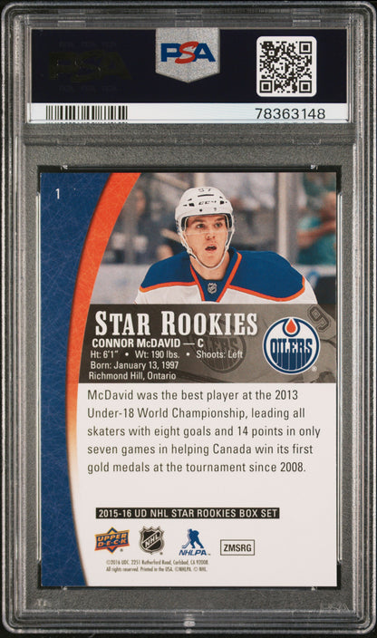 2015 UPPER DECK STAR ROOKIES #1 CONNOR McDAVID PSA 10