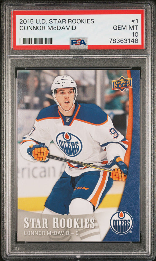 2015 UPPER DECK STAR ROOKIES #1 CONNOR McDAVID PSA 10