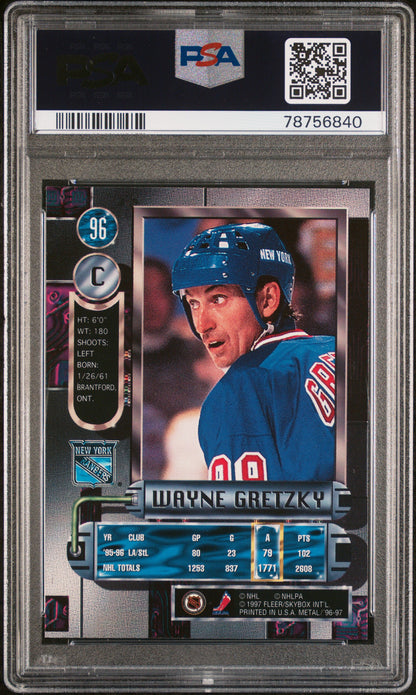 1996 METAL UNIVERSE #96 WAYNE GRETZKY PSA 7