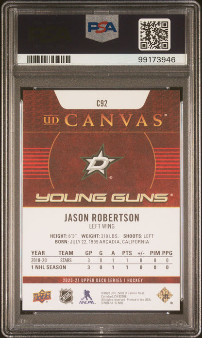 2020 UD SERIES ONE JASON ROBERTSON UD CANVAS YOUNG GUNS PSA 9