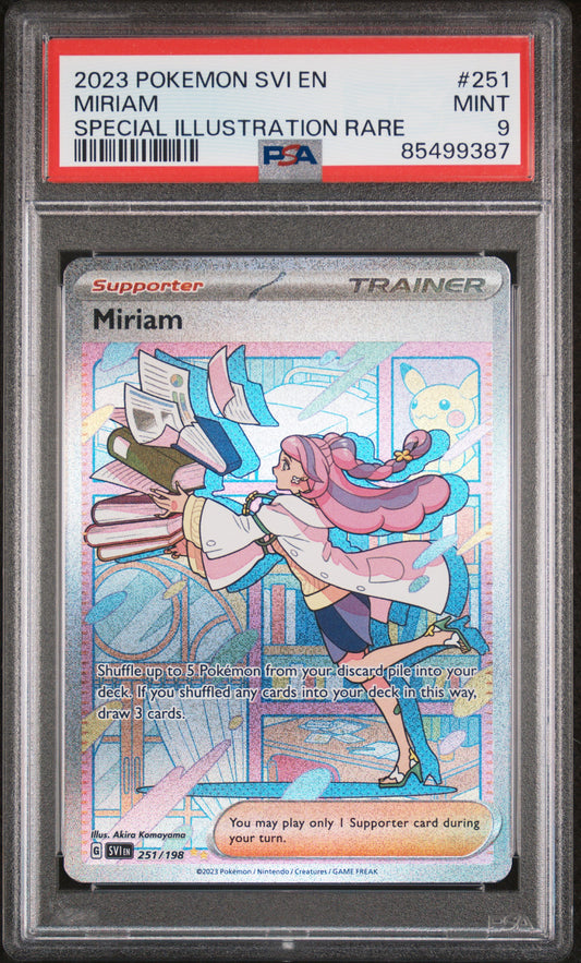 2023 POKEMON SVI EN MIRIAM SPECIAL ILLUSTRATION RARE PSA 9 #251