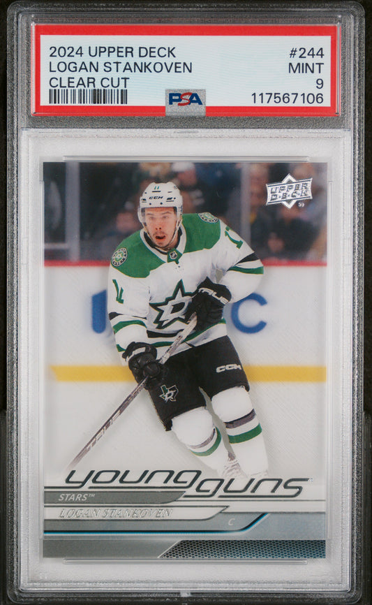 2024/25 UPPER DECK SERIES 1 LOGAN STANKOVEN YOUNG GUNS CLEAR CUT PSA 9