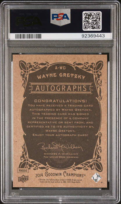 2014 UD GOODWIN CHAMPIONS WAYNE GREZTKY AUTOGRAPHS PSA 10