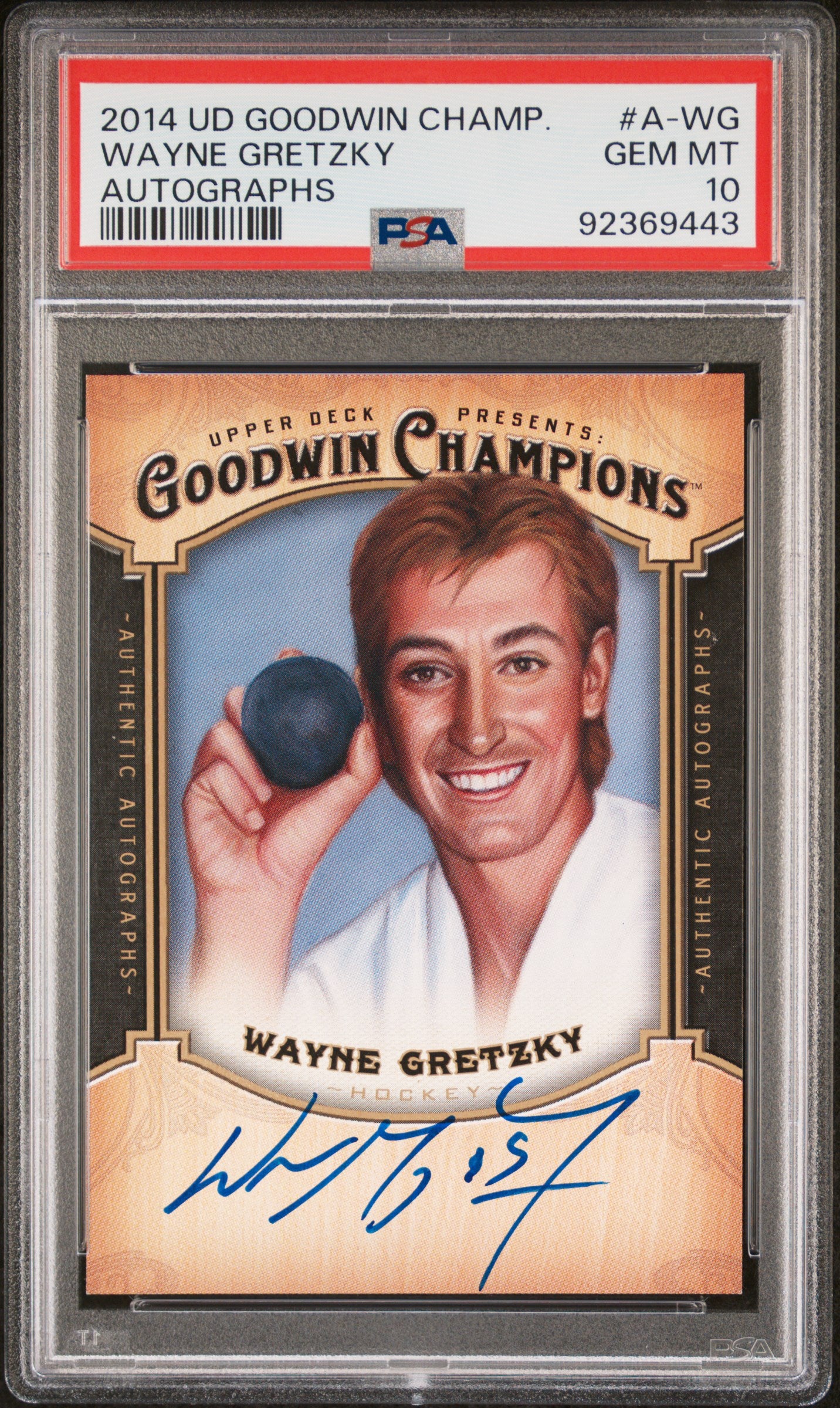 2014 UD GOODWIN CHAMPIONS WAYNE GREZTKY AUTOGRAPHS PSA 10