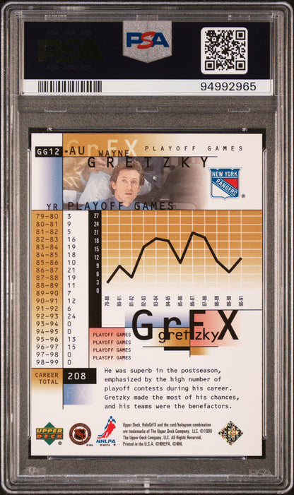 1999 UPPER DECK HOLOGrFX GRETZKY GrFX #GG12 WAYNE GRETZKY GrFX-AUSOME PSA 9