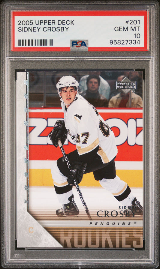 2005-06 UPPER DECK SIDNEY CROSBY YOUNG GUNS PSA 10 #201