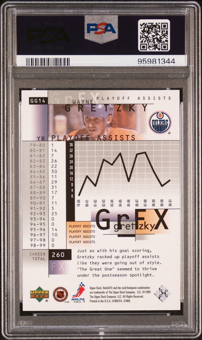 1999 UPPER DECK HOLOGrFX GRETZKY GrFX #GG14 WAYNE GRETZKY GrFX PSA 9
