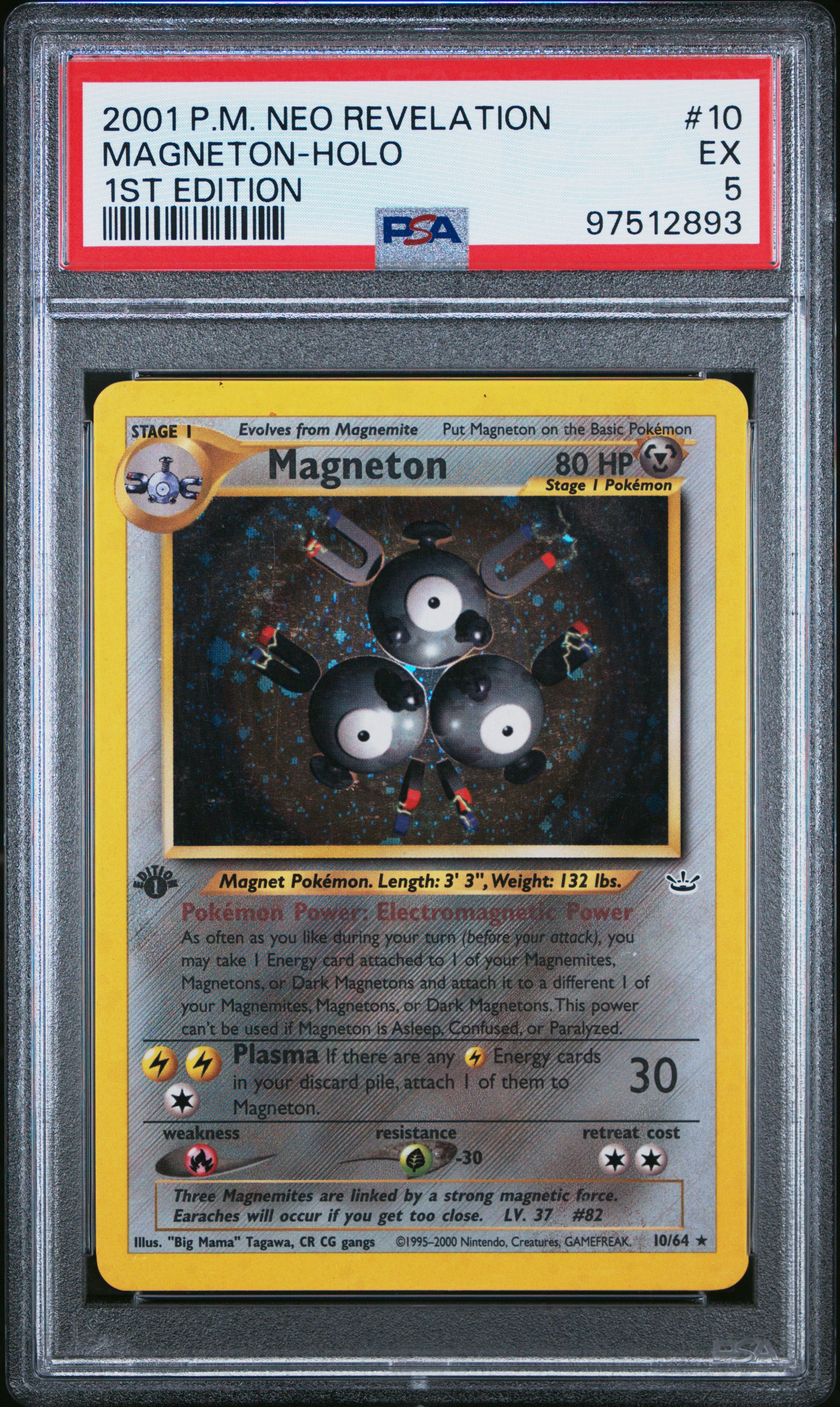 Magneton Neo Revelation 1st Edition Holo Rare 10 PSA 5