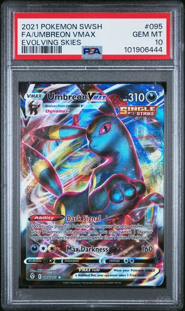 2021 POKEMON SWSH FA/UMBREON VMAX EVOLVING SKIES PSA 10