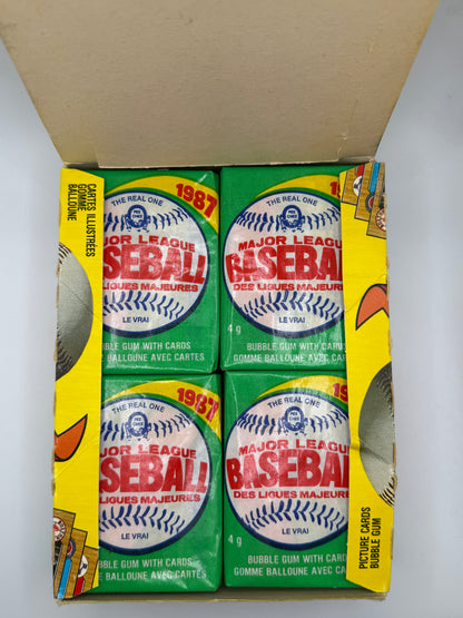 1987 O-Pee-Chee Baseball UNSEALED BOX 36 Packs SEALED & UNSEARCHED MINT