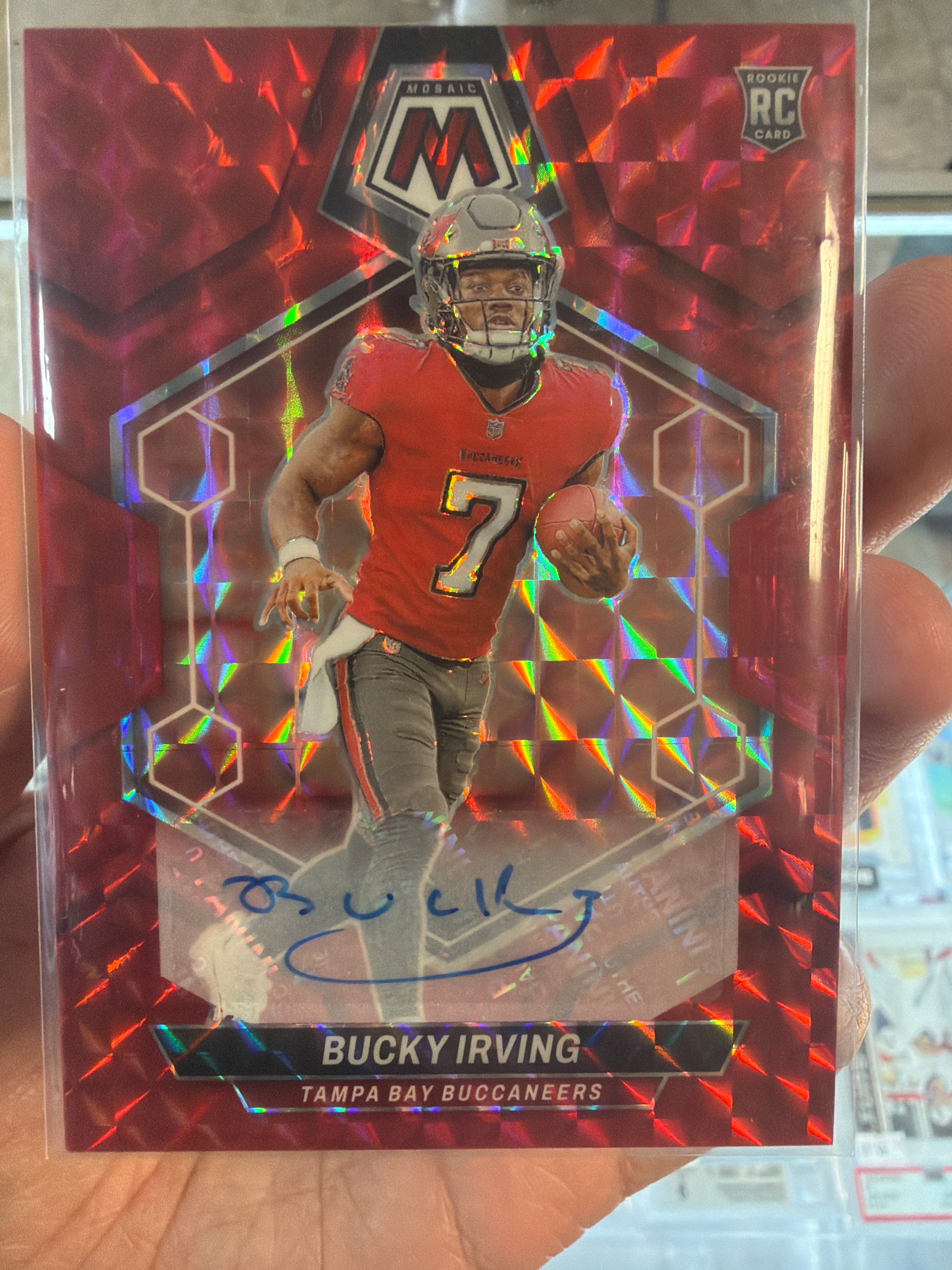 2024 Mosaic Bucky Irving Red Rookie Auto /199