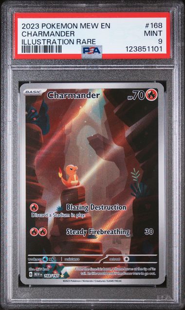 2023 POKEMON MEW EN CHARMANDER ILLUSTRATION RARE PSA 9