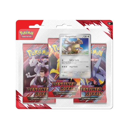 Pokémon TCG: Scarlet & Violet-Destined Rivals 3 Booster Packs & Kangaskhan Promo Card