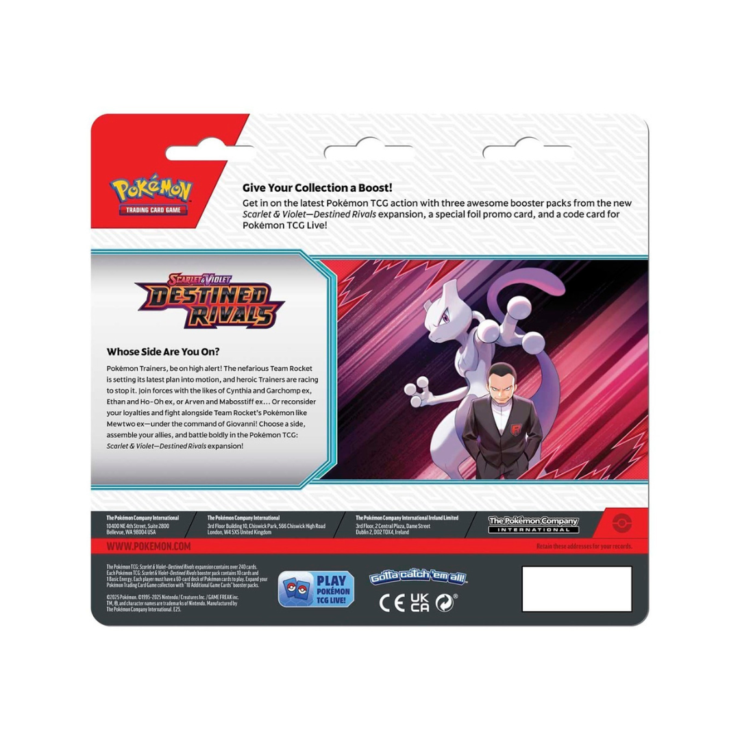 Pokémon TCG: Scarlet & Violet-Destined Rivals 3 Booster Packs & Kangaskhan Promo Card