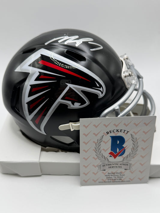 Michael Vick Signed Mini Riddell Helmet (Speed) Beckett COA