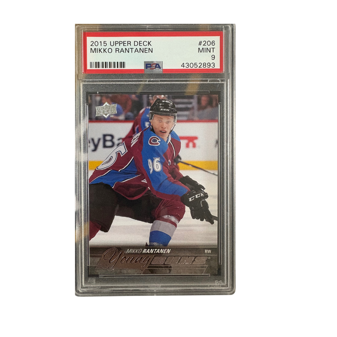 2015 UPPER DECK SERIES 1 MIKKO RANTANEN YOUNG GUNS PSA 9