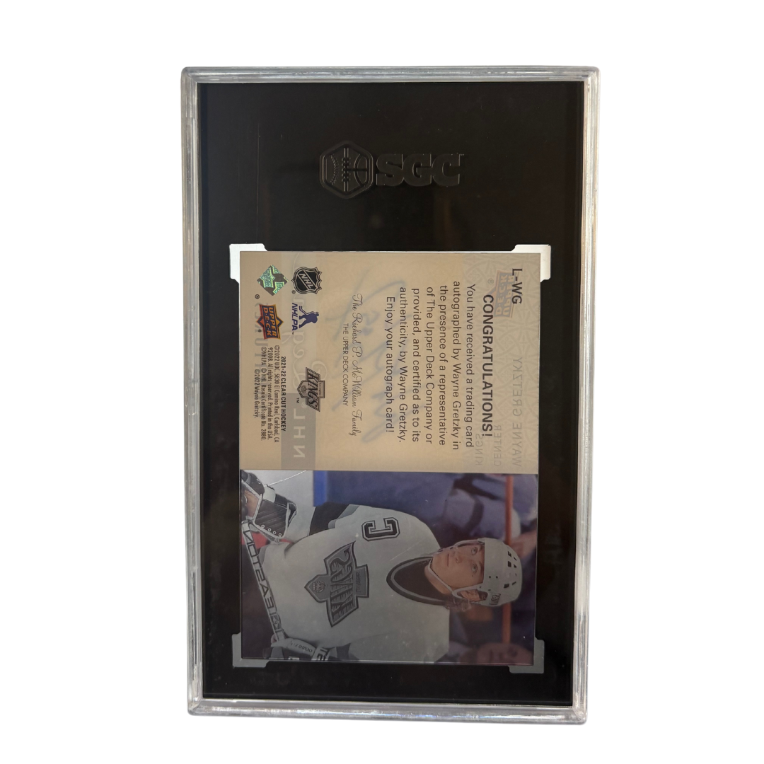 2021-22 UPPER DECK CLEAR CUT WAYNE GRETZKY LEGENDS SIGNATURES 15/25 SGC 9 AUTO 10
