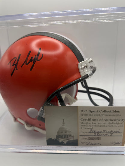 Baker Mayfield Autographed Mini Helmet