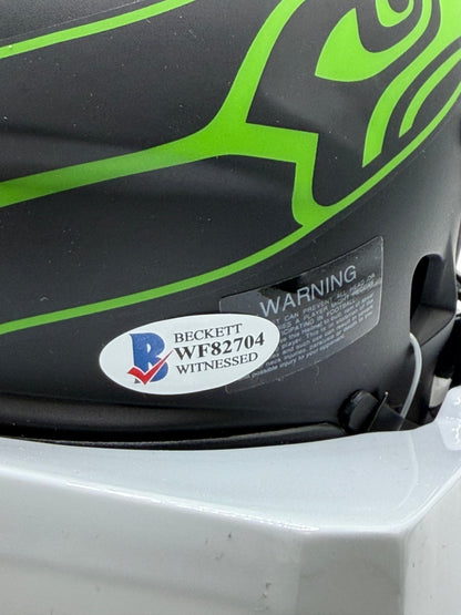 DK Metcalf Signed Mini Riddell Helmet (Eclipse Alternate) Beckett COA