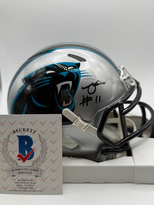 Robby "Chosen" Anderson Signed Mini Riddell Helmet (Speed) Beckett COA