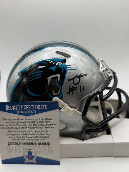 Robby "Chosen" Anderson Signed Mini Riddell Helmet (Speed) Beckett COA