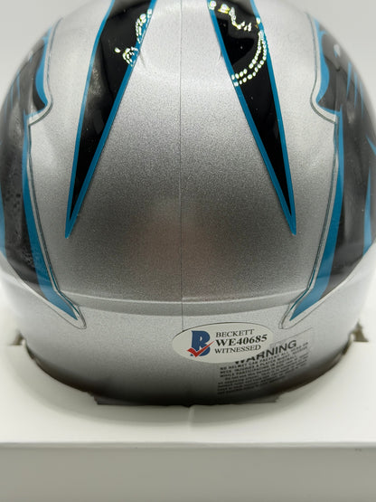 Robby "Chosen" Anderson Signed Mini Riddell Helmet (Speed) Beckett COA