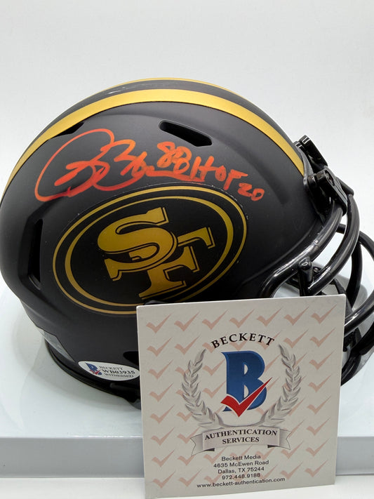 Isaac Bruce Signed Mini Riddell Helmet (Eclipse Alternate) Beckett COA