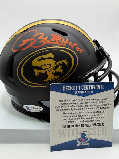 Isaac Bruce Signed Mini Riddell Helmet (Eclipse Alternate) Beckett COA