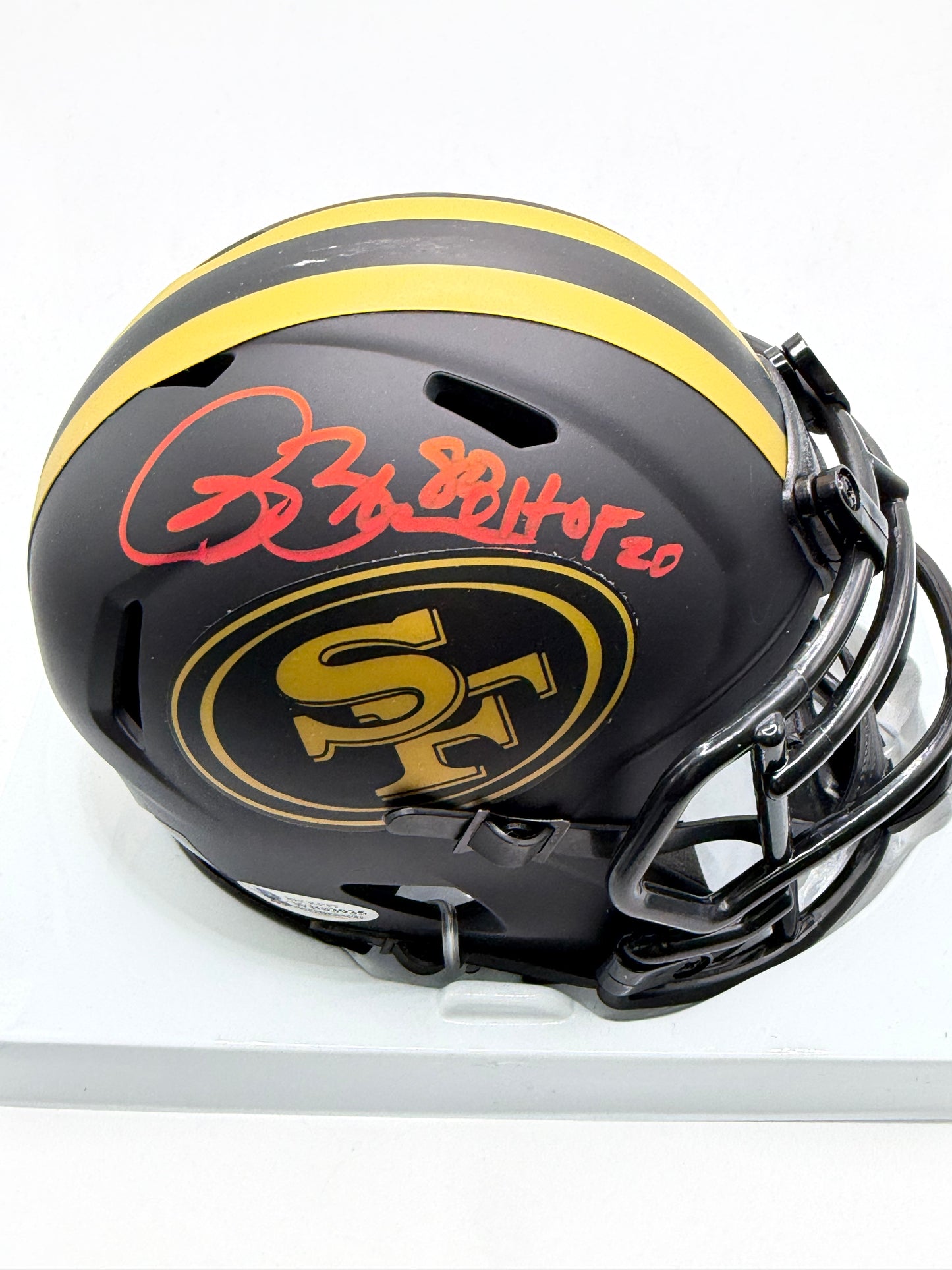 Isaac Bruce Signed Mini Riddell Helmet (Eclipse Alternate) Beckett COA