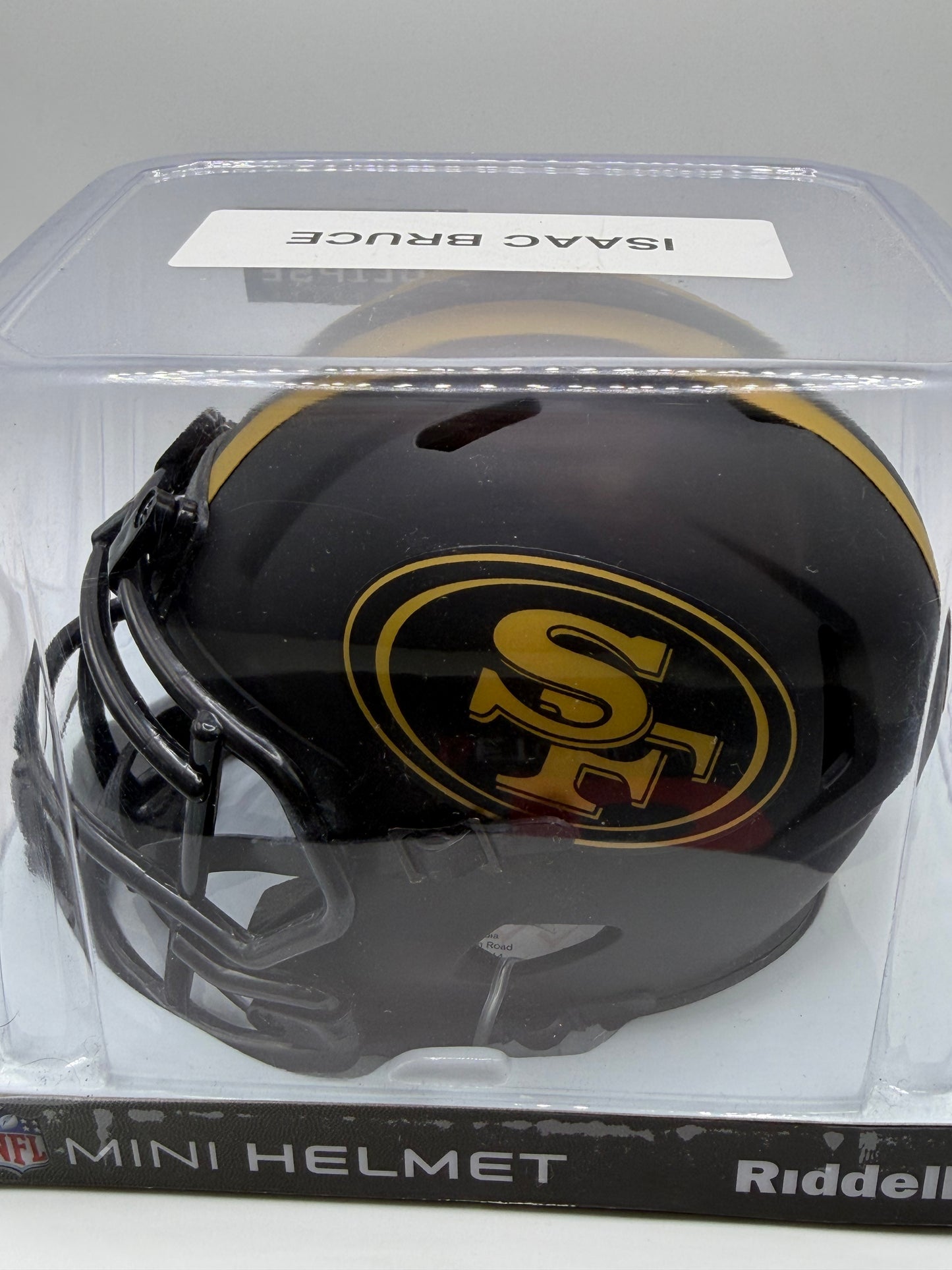 Isaac Bruce Signed Mini Riddell Helmet (Eclipse Alternate) Beckett COA