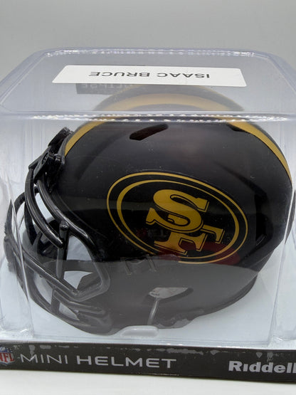 Isaac Bruce Signed Mini Riddell Helmet (Eclipse Alternate) Beckett COA