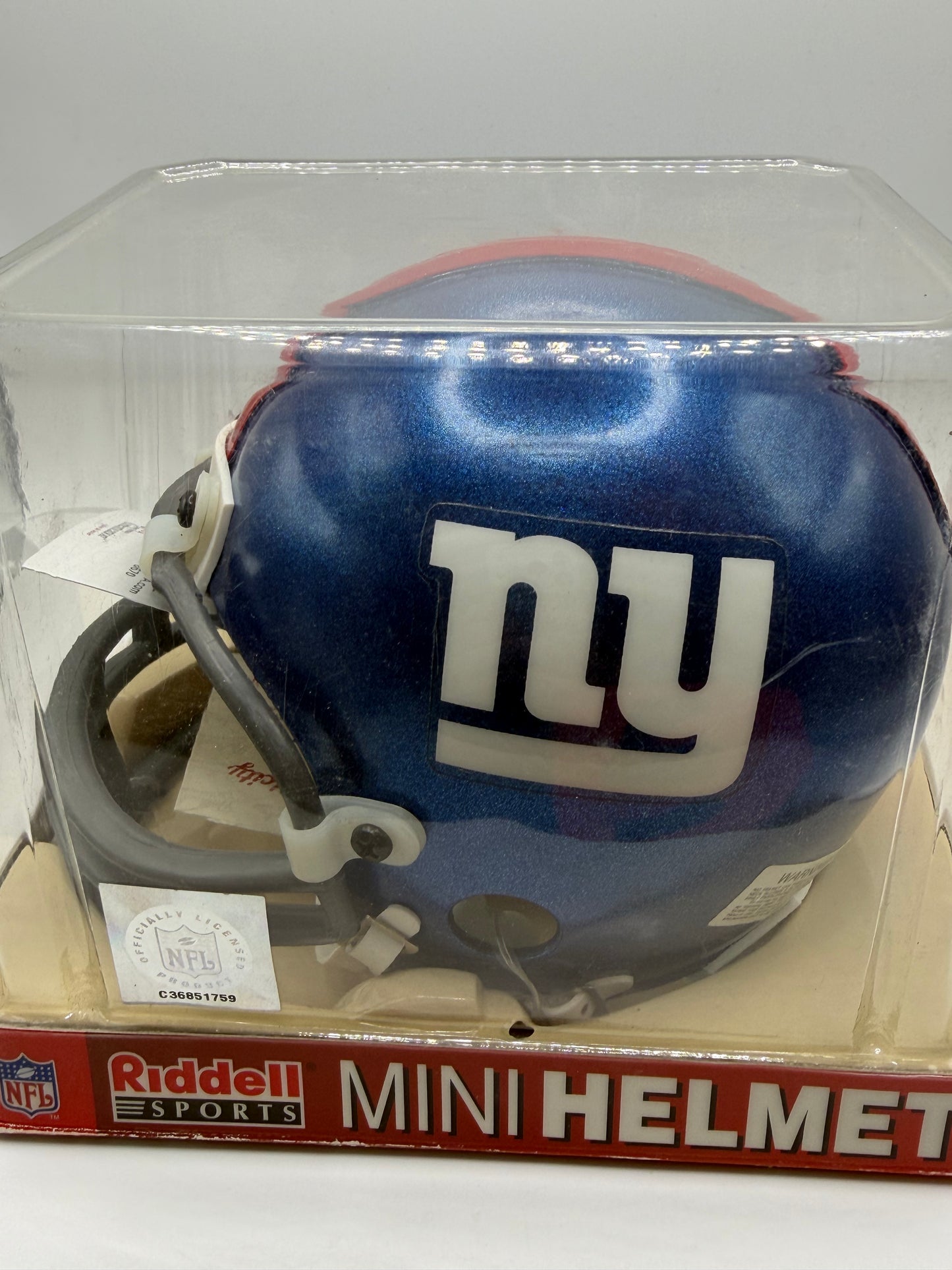 Jason Sehorn Signed Mini Riddell Helmet (Vintage) JSA COA