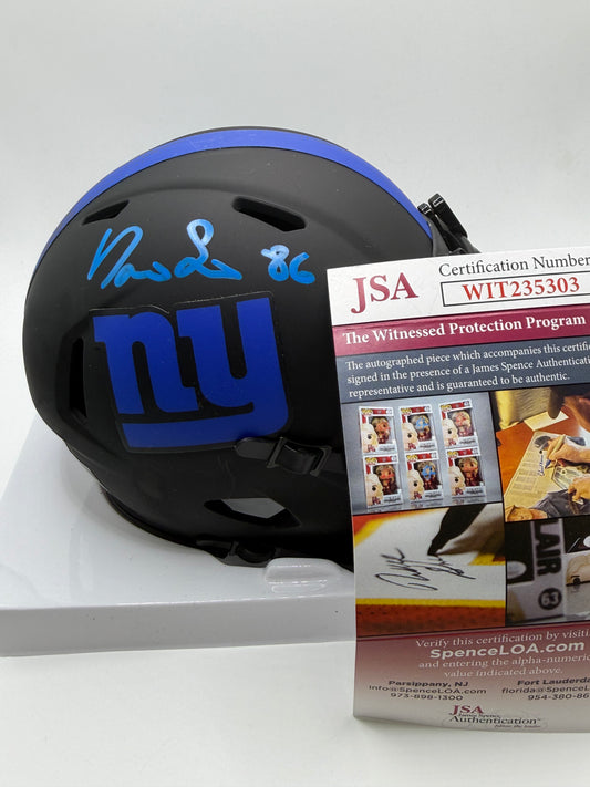 Darius Slayton Signed Mini Riddell Helmet (Eclipse Alternate) JSA COA
